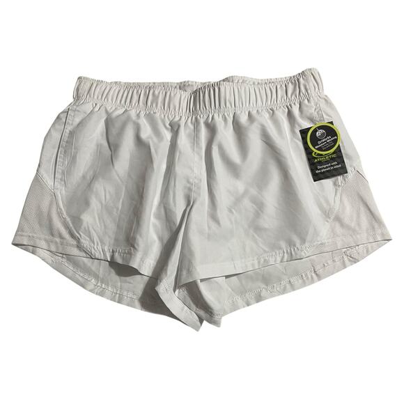 Athletic Works Womens Athletic Running Shorts Size Large (12-14) White Pockets - Picture 1 of 11